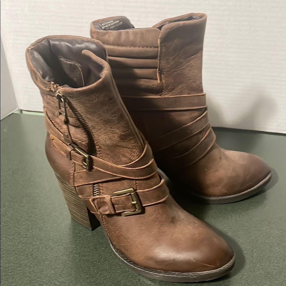 Brown Leather Ankle Boots